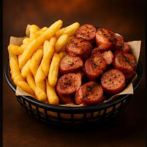 Fritas com calabresa